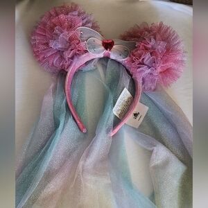 Disney Minnie Mouse Ears Butterfly Veil Headband